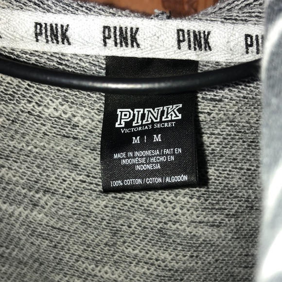 Pink Victoria’s Secret zebra print sweatshirt zip up top size medium original - Picture 3 of 4